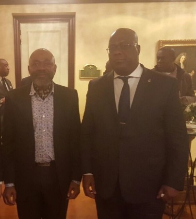 Yesu Kitenge (président de Lisanga CSP) et Félix Tshisekedi (élu président de la RDC)